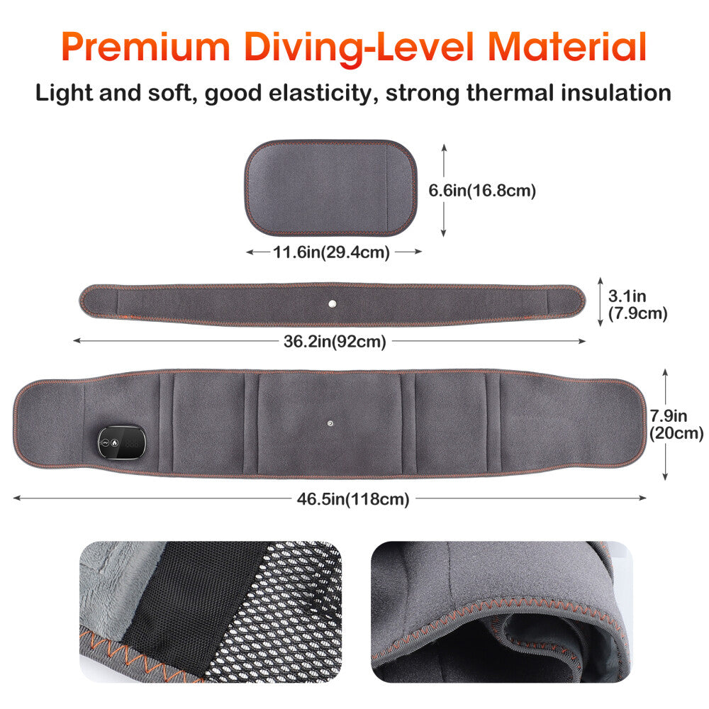 Red Light Therapy Massage Belt with Vibration for Lower Back Pain Relief