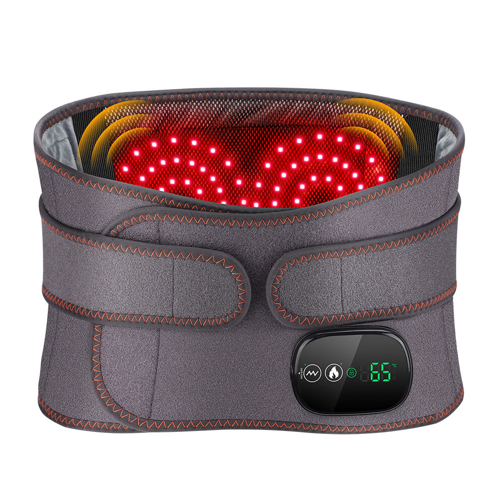 Red Light Therapy Massage Belt with Vibration for Lower Back Pain Relief