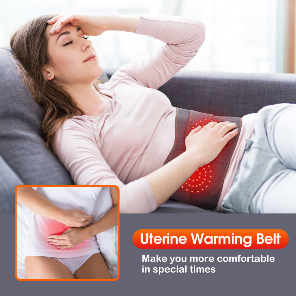 Red Light Therapy Massage Belt with Vibration for Lower Back Pain Relief