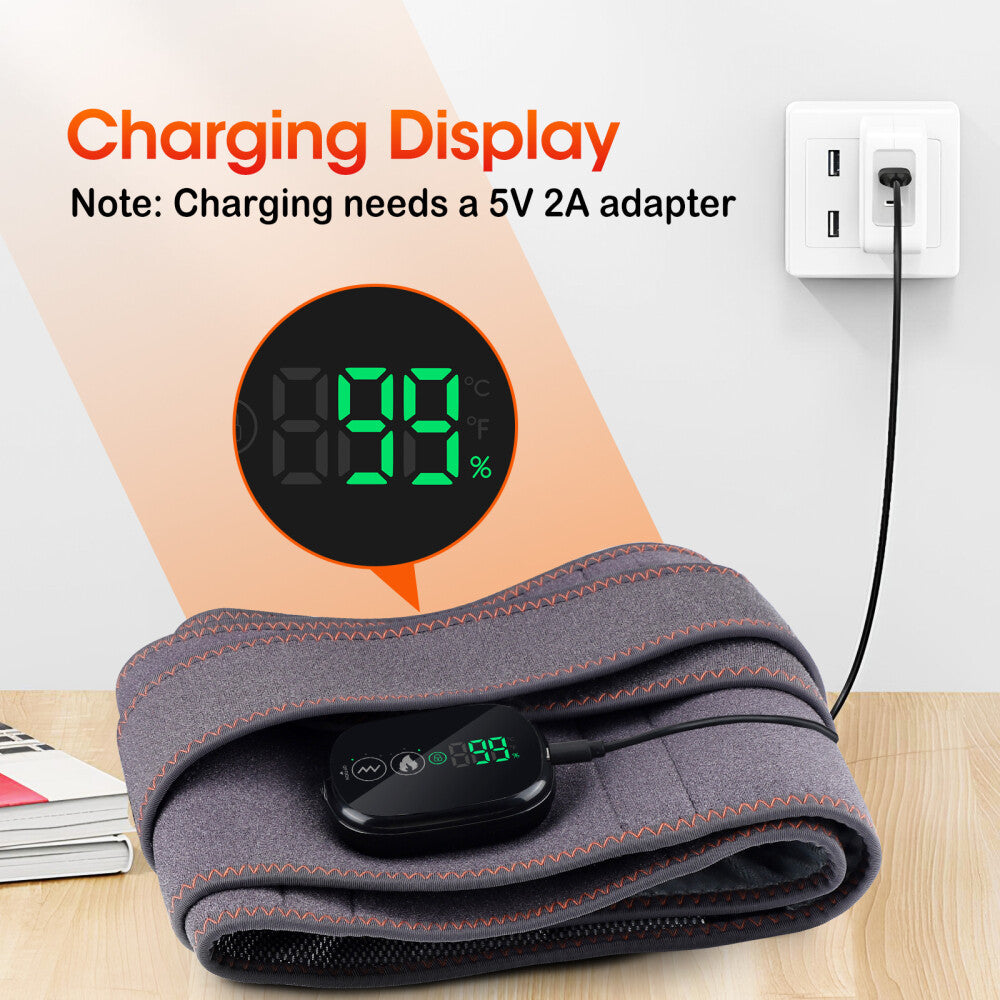 Red Light Therapy Massage Belt with Vibration for Lower Back Pain Relief