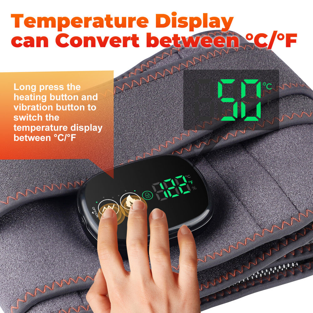 Red Light Therapy Massage Belt with Vibration for Lower Back Pain Relief