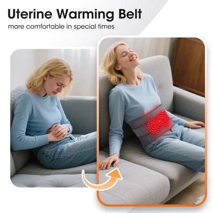 Red Light Therapy Massage Belt with Vibration for Lower Back Pain Relief